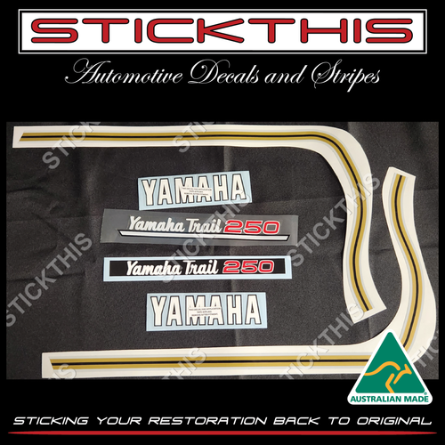 Yamaha Trail DT250A 1974 Australian Model Graphics Decal Kit