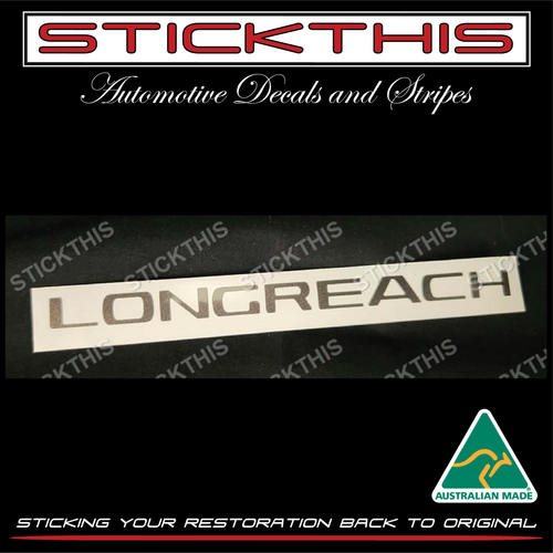 XG Falcon Ute, 1994 LONGREACH Tailgate Decal - Metallic Grey