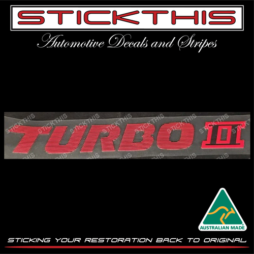 Mazda RX7 1989 Series 5 TURBO II Guard Decal - Red