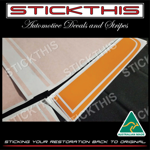 HQ GTS Stick-on Stripe Kit, Sedan or Coupe - Lone O'Ranger (Orange)