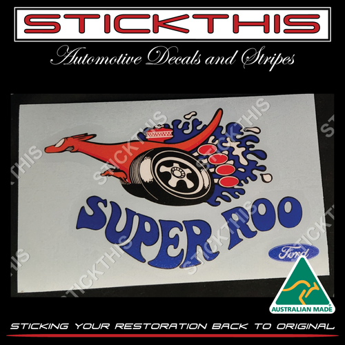 Super Roo Fender/Guard Decal (large) L/H - To suit Ford XW GT