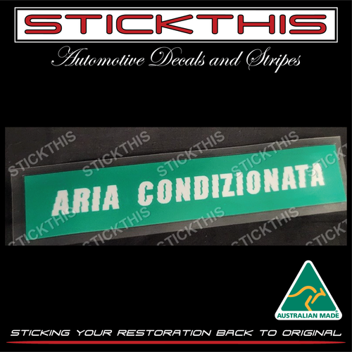 Alfa Romeo Aria Condizionata, Air Conditioning Rear Window Decal