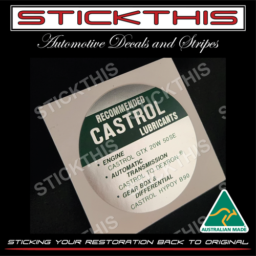Datsun 1600 Castrol Recommended Castrol Oil Cap