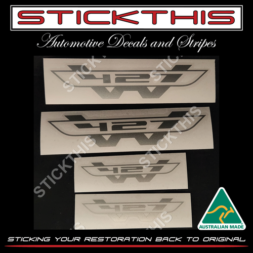 W427 Brake Caliper Decal Set 2 Front 2 Rear - Silver