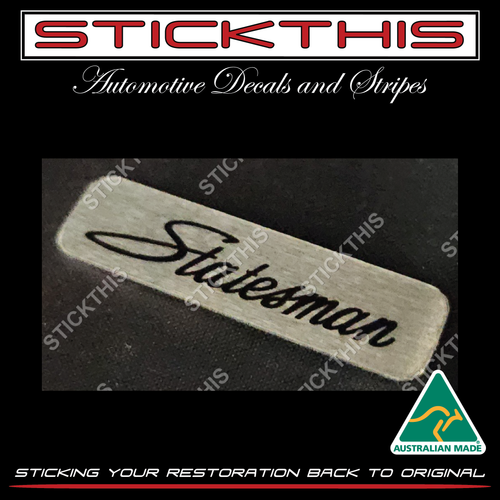Horn Steering Wheel Insert Badge. HQ-WB - Statesman - Black txt