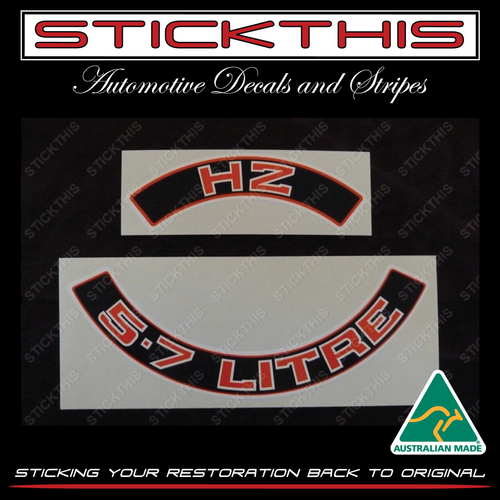Air Cleaner Decal Kit Red - HZ V8 - HZ 5.7 Litre (stroker)