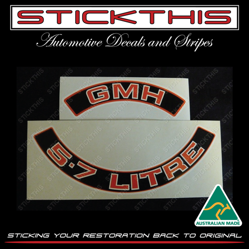 Air Cleaner Decal Kit Red  - LX UC HZ VB V8 - GMH 5.7 Litre (stroker)