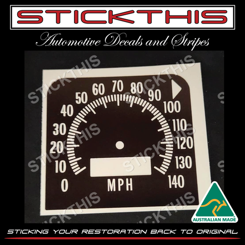 Gauge, HQ GTS Speedo 140 MPH Decal