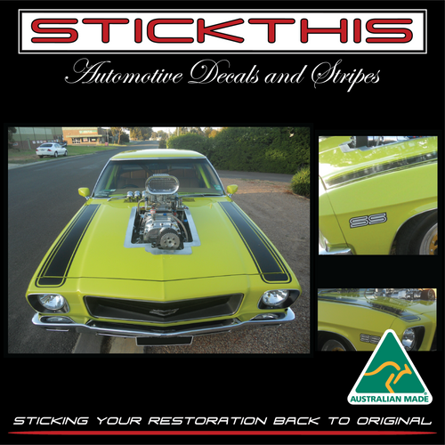 HQ SS Complete Stick-on Stripe Kit - Front End Only