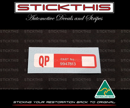 Wiper Motor Decal - HZ WB 9947813 (Preslite)