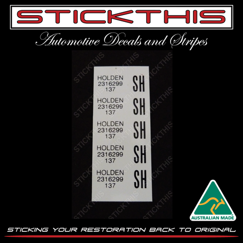 Loom Label - SH 2316299 - HQ 173 and 202 Engine Harness