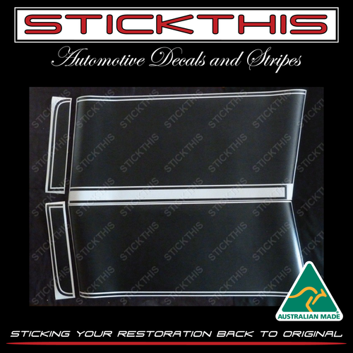 HQ GTS Stick-on Stripe Kit, Front End Only - Black