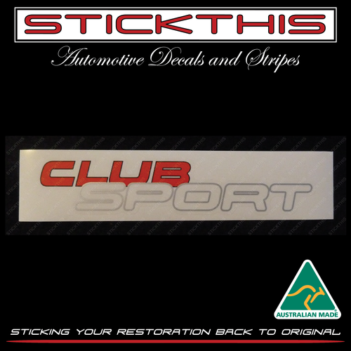 VP Club Sport Boot/Door Decal Red/Silver