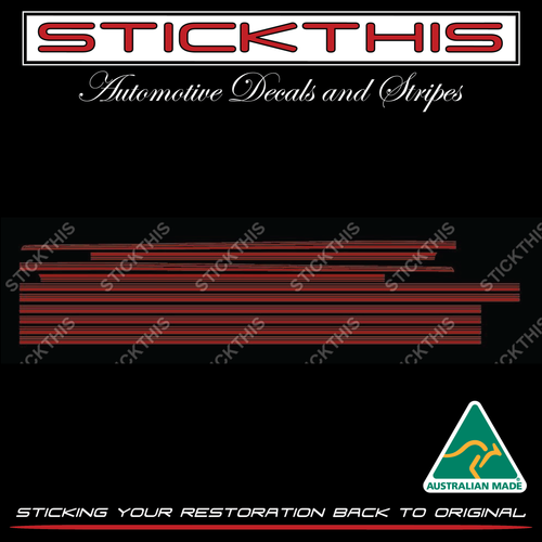VH SL/E Triple Stripe - Complete Stripe Kit - Dull Red