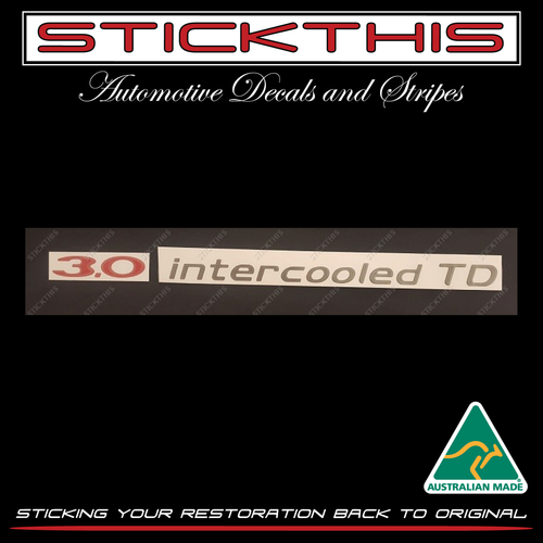 Holden TF Rodeo 3.0 Intercooled TD Resin Badge