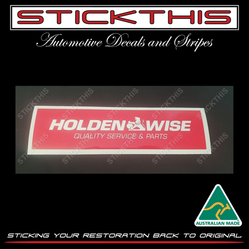 Holden Wise Quality Service & Parts - 70's and 80's