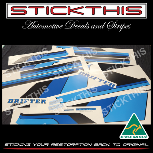 Chrysler CL Valiant Drifter Panelvan Stripes - Light Blue, Mid Blue