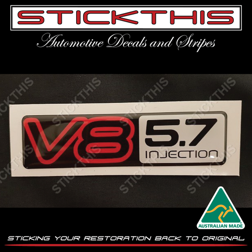  VN V8 5.7 Injected Boot Badge