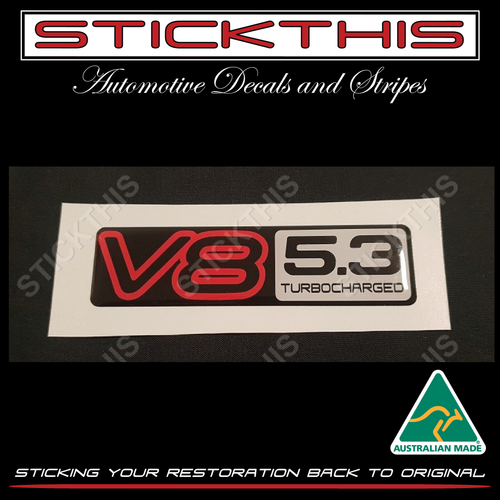 VN V8 5.3 Turbocharged Boot Badge