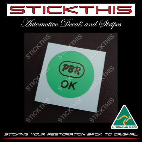 PBR OK Decal Green - WB Brake Booster