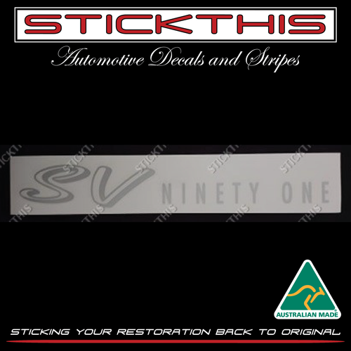 HSV VQ SV91 (SV Ninety One) Boot Decal