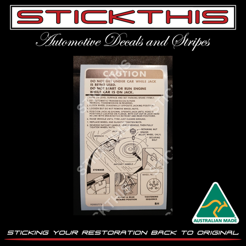 Jack Instruction Decal - UC Hatch