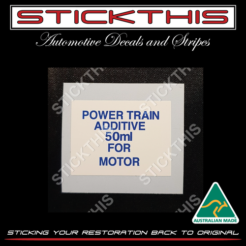 VL HDT Power Train Additive 50ml For Motor