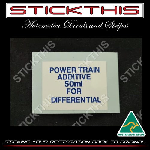 VL HDT Power Train Additive 50ml For Differential 
