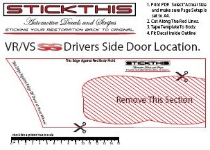 VR and VS SS - SS Body Decal Kit - STICKTHIS Automotive Decals and Stripes