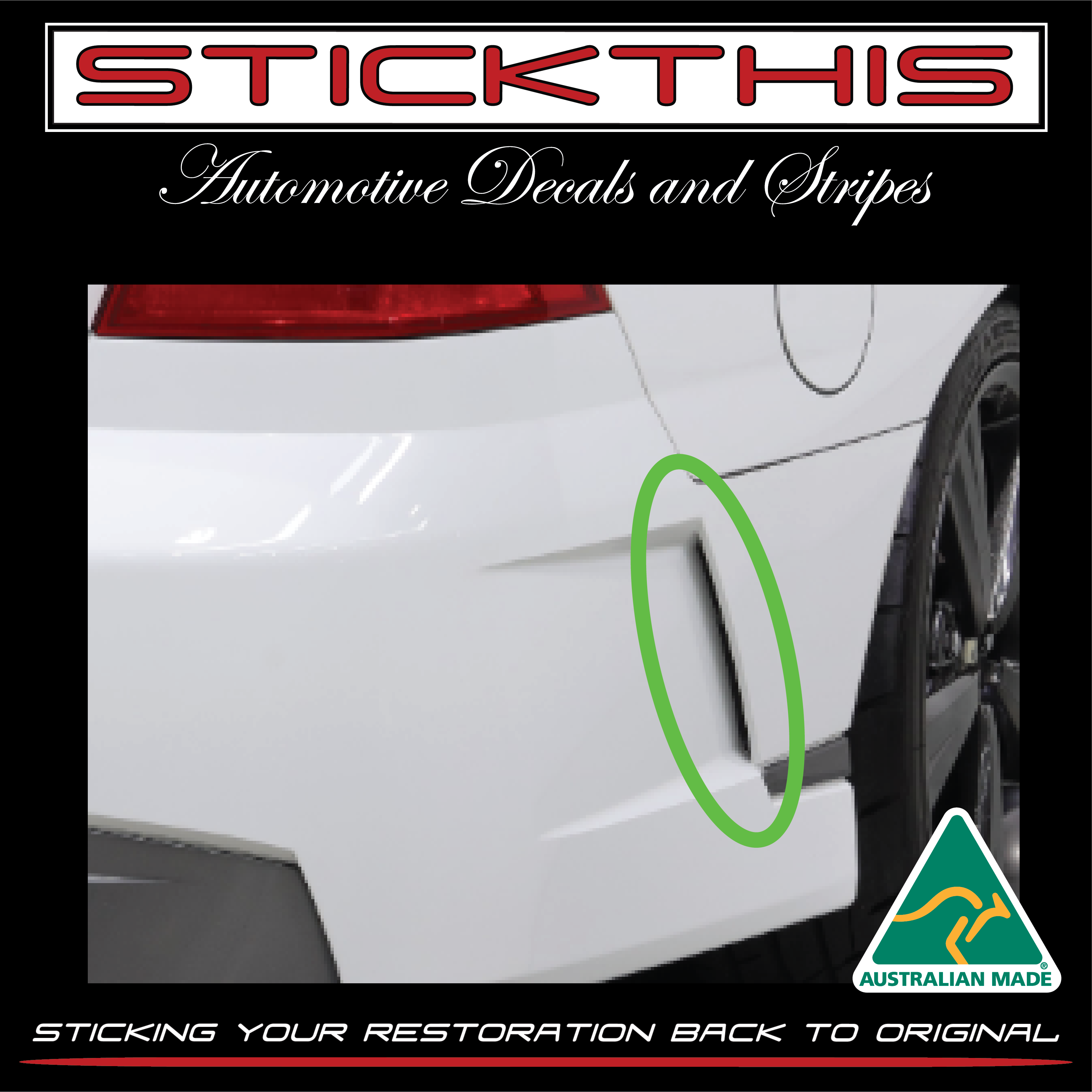 VY and VZ HSV Bumper Black Inserts Decals - Rear - STICKTHIS Automotive ...
