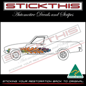 Holden Water Splash HQ Panelvan/Ute Stripes Decals