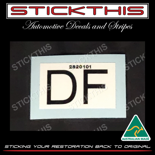 Car Pipe Radiator Label Radiator Parts Picking Label, DF 2820101 - HQ HJ Manual 253 308 with A ...