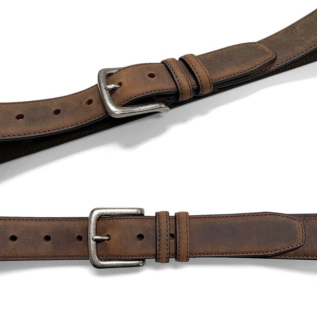 Men's Belt Crazy Horse Genuine Leather Casual Jean Belt 1-3/8