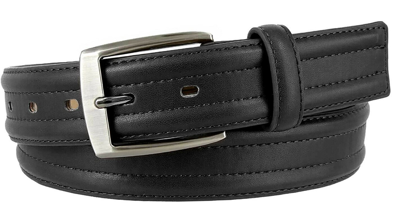 3515123 Classic Buckle Genuine Leather Smooth Casual Dress Belt 1-3/8 ...