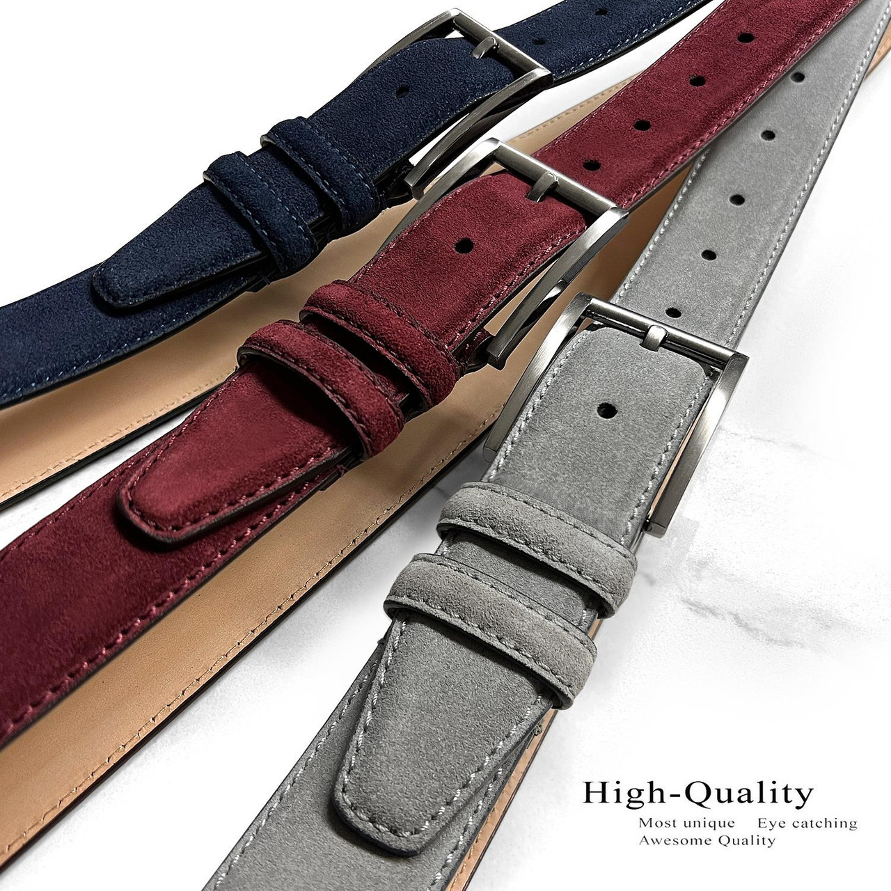 Casual suede leather belt 35mm | TL142537