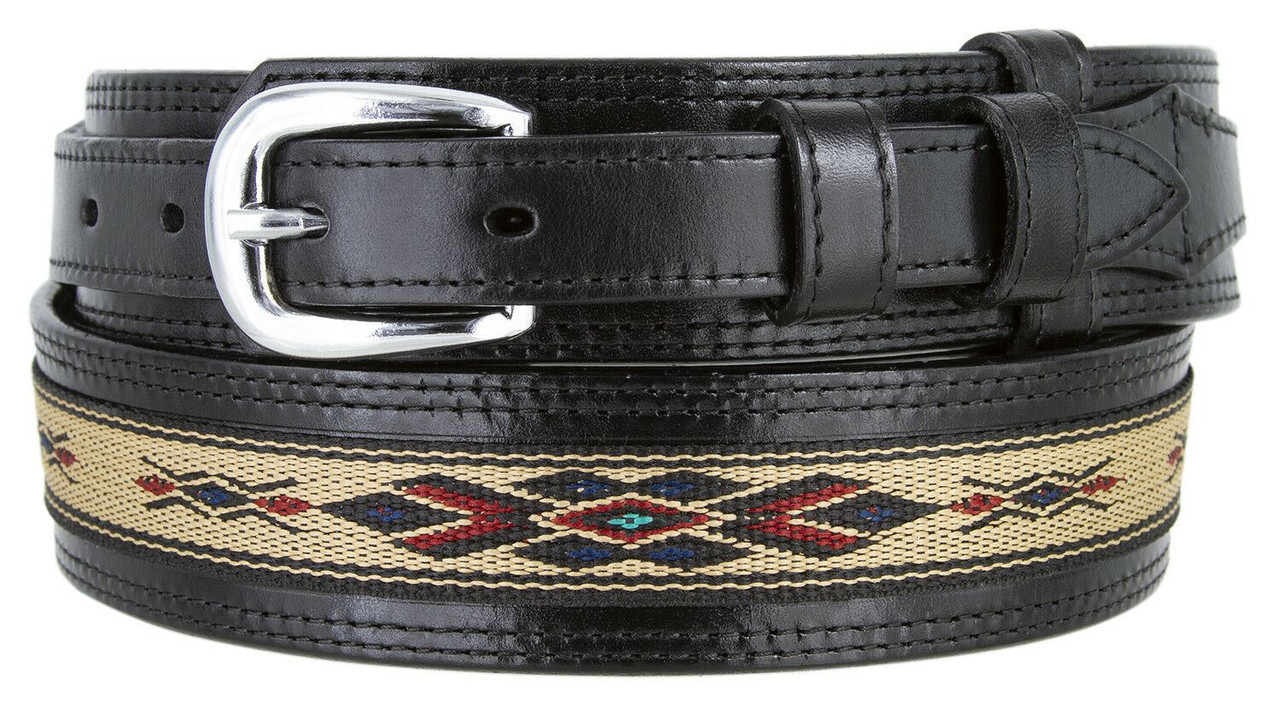 Southwestern Leather Blanket Handle Strap - Black - Mission Del Rey  Southwest