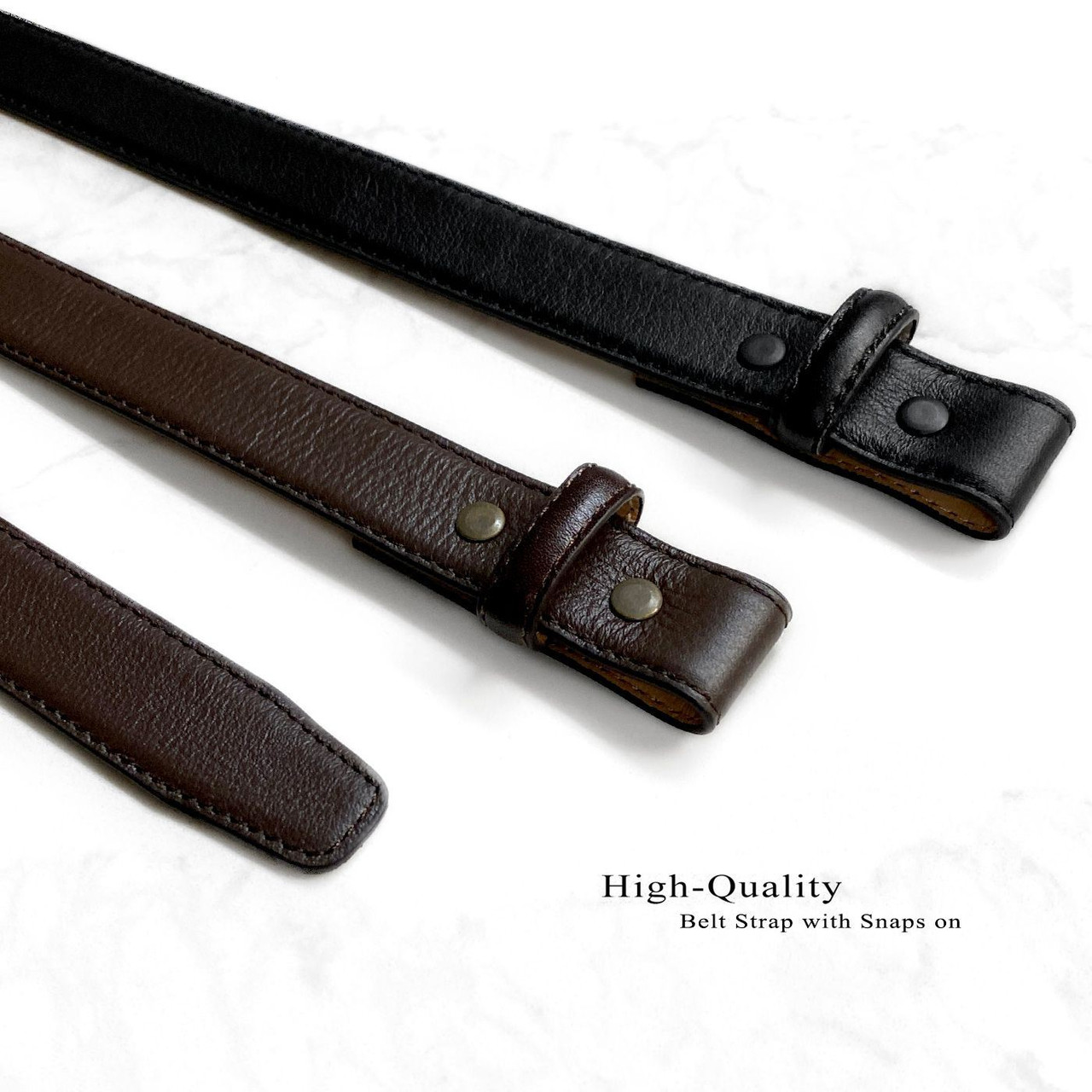 Genuine Leather Belt Strap without Belt Buckle 