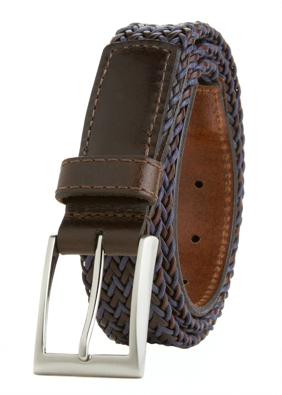 braided leather belt made in usa