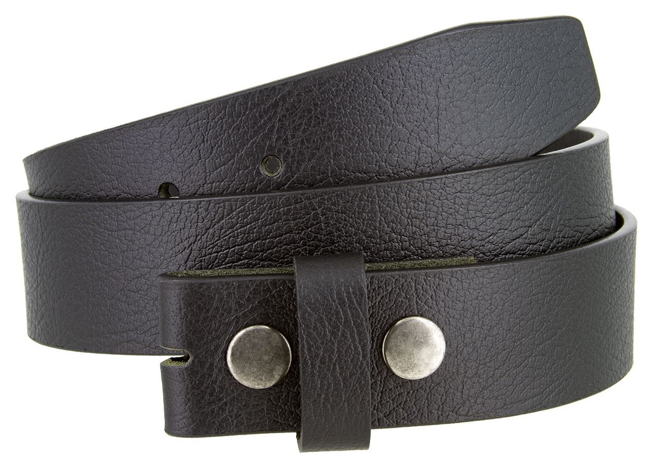 BS1600 Genuine Full Grain Vintage Leather Belt Strap with Snaps on 11/