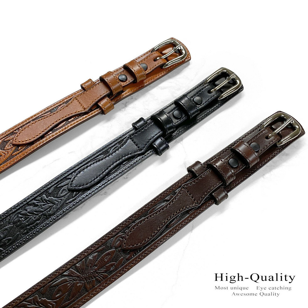 新品 RRL Floral Embossed Garrison Belt RRL DOUBLE RL Embossed Garrison Belt 32 Inches #EF ZGA | eBay