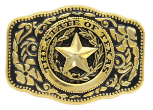 HA8888 State of Texas Belt Buckle Fit Up to 1-1/2"(38mm) Wide - Gold HA8888 State of Texas Belt Buckle Fit Up to 1-1/2"(38mm) Wide - Gold