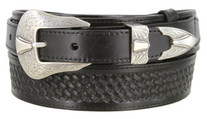 4660 Traditional ranger Style Basket-Weave Embossed Grain Leather Belt (25/38) 4660 Traditional ranger Style Basket-Weave Embossed Grain Leather Belt (25/38)