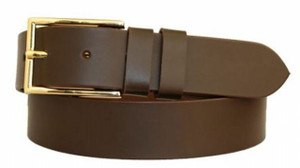 3222 Gold Buckle Genuine Full Grain Leather Casual Jean Belt 1-3/8"(35mm) Wide