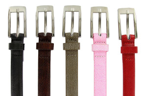 7045 Women's Belt Embossed Leather Casual Dress Skinny Belt  3/4"(19mm) Wide