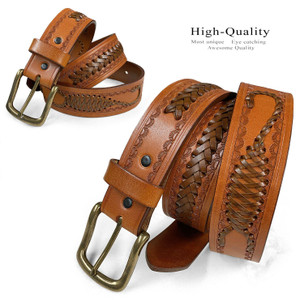 2285 Western Scorpion Hand-Woven Braided Genuine Full Grain Leather Belt 1-1/2"(38mm) Wide 2285 Western Scorpion Hand-Woven Braided Genuine Full Grain Leather Belt 1-1/2"(38mm) Wide
