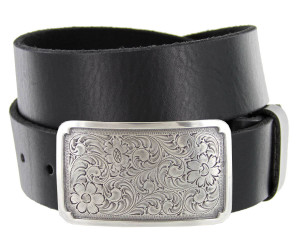 8134 Floral Engraved Buckle Genuine Full Grain Leather Casual Jean Belt 1-1/2"(38mm) Wide 8134 Floral Engraved Buckle Genuine Full Grain Leather Casual Jean Belt 1-1/2"(38mm) Wide