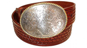 2363 Antique Silver Floral Engraved Buckle Basket-Weave Embossed Casual Western Belt 1-1/2"(38mm) Wide 2363 Antique Silver Floral Engraved Buckle Basket-Weave Embossed Casual Western Belt 1-1/2"(38mm) Wide