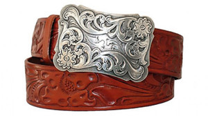 3996 Western Floral Full Grain Embossed Casual Belt 1-1/2"(38mm) Wide 3996 Western Floral Full Grain Embossed Casual Belt 1-1/2"(38mm) Wide