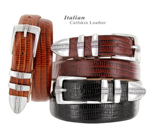 5825 Genuine Full-Grain Cowhide Leather Designer Golf Dress Belt 1-1/8"(30mm) Wide
