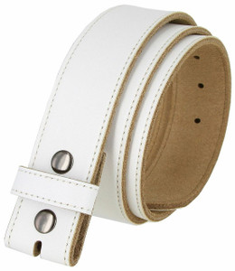 BS1200 White Belt Genuine Cowhide Leather Belt Strap with Snaps 1-1/2"(38mm) Wide BS1200 White Belt Genuine Cowhide Leather Belt Strap with Snaps 1-1/2"(38mm) Wide